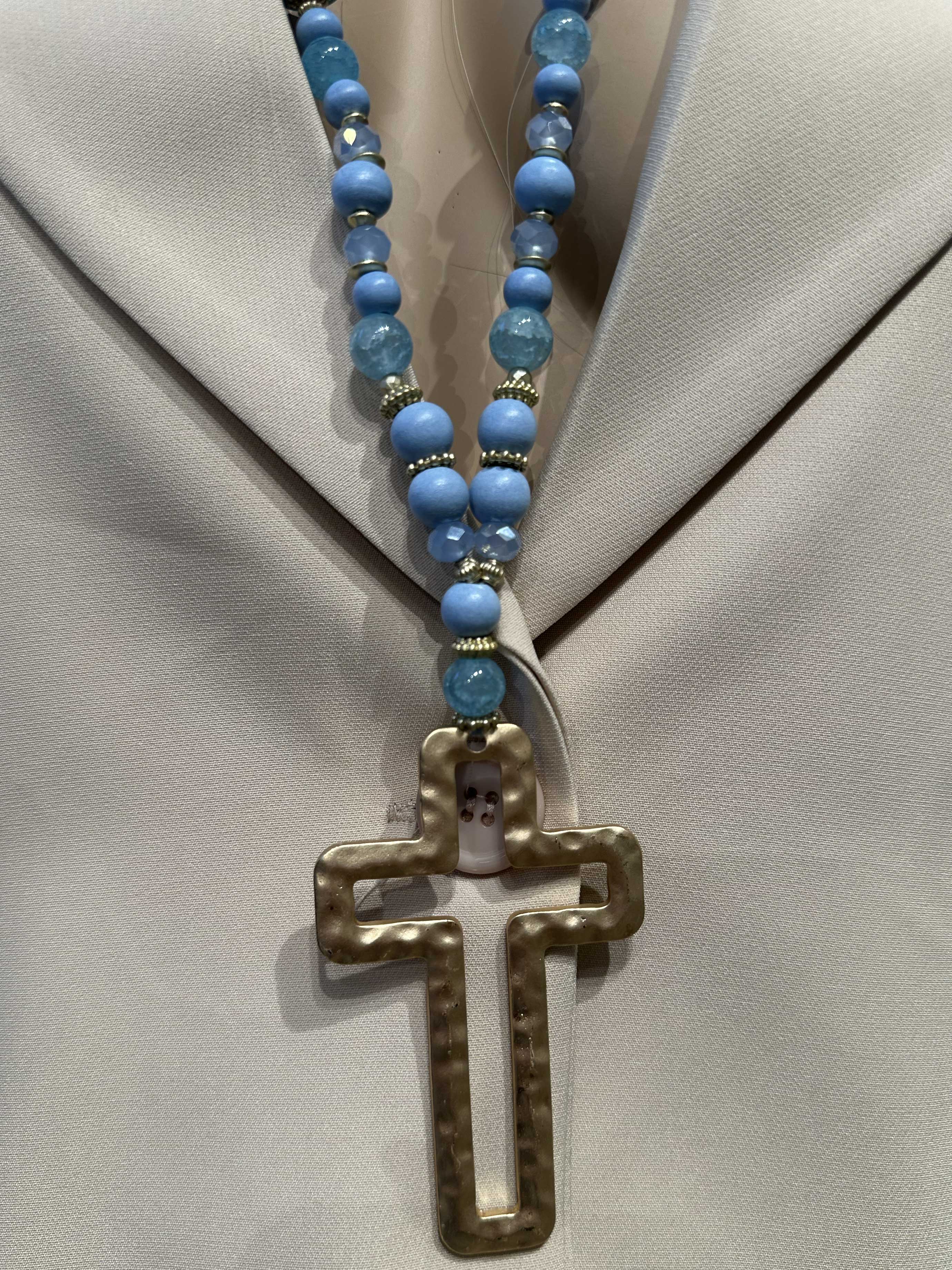 Chioma - Pärlhalsband med kors